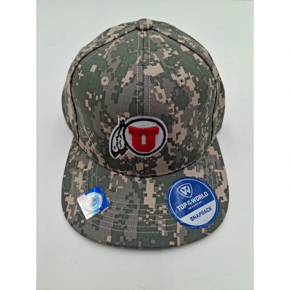 Utah Utes Top of the World Digital Camo Patriot Snapback Hat Mens One Size NEW